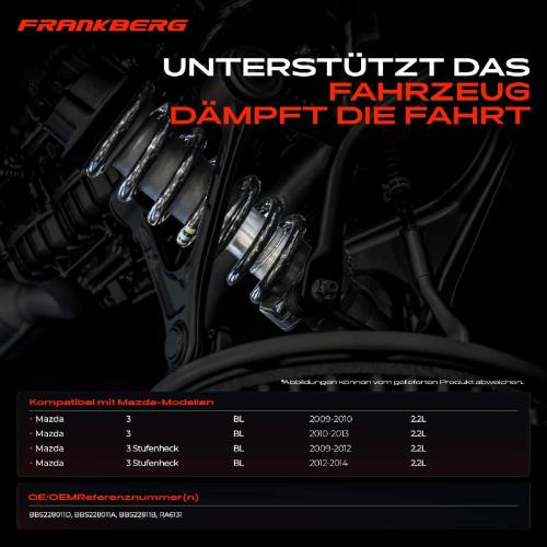 2x Fahrwerksfeder Hinterachse für Mazda 3 BL 3 Stufenheck 2.2L 2009-2014 Bild 2x Fahrwerksfeder Hinterachse für Mazda 3 BL 3 Stufenheck 2.2L 2009-2014