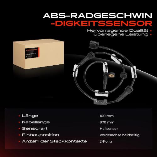 Frankberg 1x ABS Sensor Vorderachse beidseitig für Nissan Murano II Z51 Murano II Van 2.5L 3.5L 2007-2014 Bild Frankberg 1x ABS Sensor Vorderachse beidseitig für Nissan Murano II Z51 Murano II Van 2.5L 3.5L 2007-2014