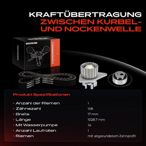 1x Zahnriemensatz Zahnriemen Wasserpumpe für Peugeot 106 I 205 306 307 Partner Bild 1x Zahnriemensatz Zahnriemen Wasserpumpe für Peugeot 106 I 205 306 307 Partner