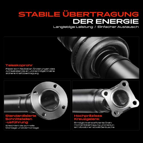 Frankberg 1x Kardanwelle Gelenkwelle Hinterachse für Nissan Qashqai I X-Trail 1.6L 2.0L 2007-2013 Bild Frankberg 1x Kardanwelle Gelenkwelle Hinterachse für Nissan Qashqai I X-Trail 1.6L 2.0L 2007-2013