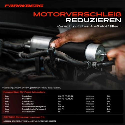 1x Kraftstofffilter für Ford Transit FA FB FM Tourneo FC 2.0L 2.4L 2004-2006 Bild 1x Kraftstofffilter für Ford Transit FA FB FM Tourneo FC 2.0L 2.4L 2004-2006