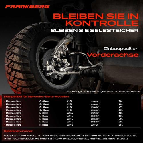 1x Querlenker Satz Vorderachse für Mercedes-Benz GL-Klasse M-Klasse 3.0L 4.0L 4.7L 5.5L 3.5L 5.0L 2005-2012 Bild 1x Querlenker Satz Vorderachse für Mercedes-Benz GL-Klasse M-Klasse 3.0L 4.0L 4.7L 5.5L 3.5L 5.0L 2005-2012
