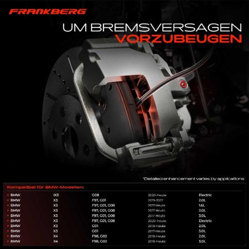 Frankberg 1x Warnkontakt Bremsbelagverschleiß Vorderachse für BMW X3 Van F97 G01 G08 X4 F98 G02 Bild Frankberg 1x Warnkontakt Bremsbelagverschleiß Vorderachse für BMW X3 Van F97 G01 G08 X4 F98 G02