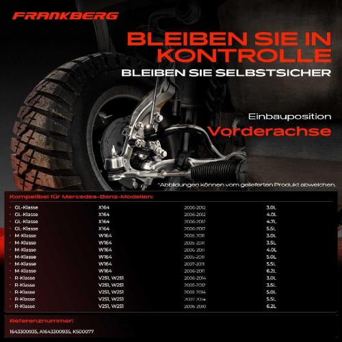 2x Traggelenk Vorderachse für Mercedes-Benz GL-Klasse X164 M-Klasse W164 R-Klasse V251 W251 Bild 2x Traggelenk Vorderachse für Mercedes-Benz GL-Klasse X164 M-Klasse W164 R-Klasse V251 W251