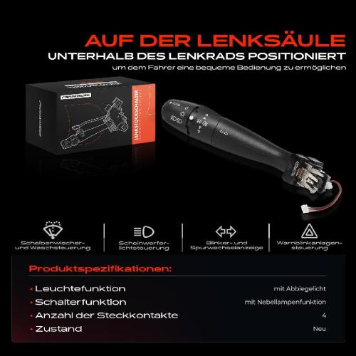 1x Kombischalter Lenkstockschalter für Citroën Berlingo C3 C4 Xsara Peugeot 207 Bild 1x Kombischalter Lenkstockschalter für Citroën Berlingo C3 C4 Xsara Peugeot 207