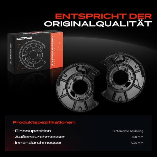 2x Ankerblech Bremsscheibe Hinterachse Beidseitig für Mercedes-Benz S-Klasse Coupe C215 W220 V220 Bild 2x Ankerblech Bremsscheibe Hinterachse Beidseitig für Mercedes-Benz S-Klasse Coupe C215 W220 V220