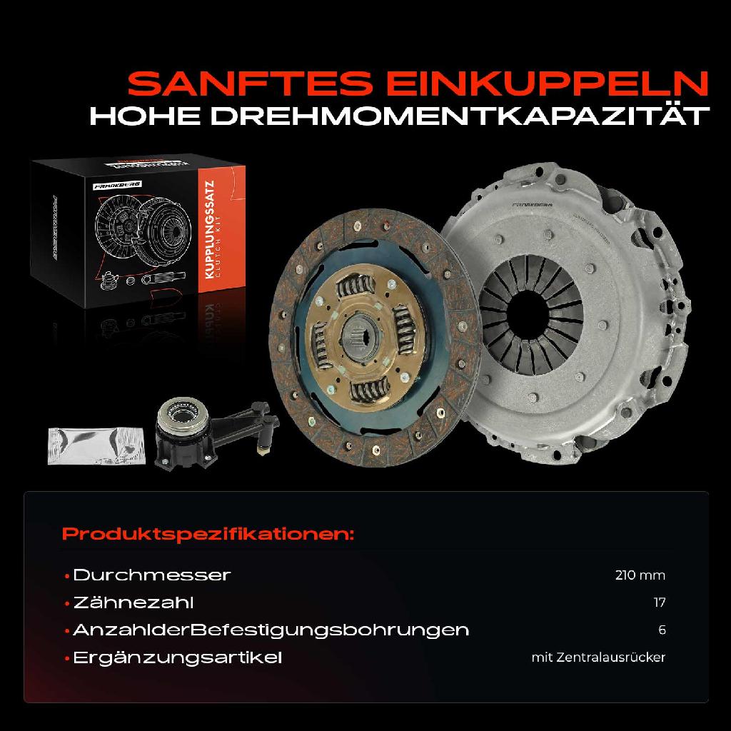 1x Kupplungssatz für Ford Fiesta VI CB1 CCN Fiesta VI Van Mazda 2 DE DH 1.4L