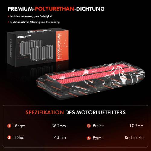2x Luftfilter Filtereinsatz für Honda Accord VII CL CN 2.2i-CTDi 2004-2008 Bild 2x Luftfilter Filtereinsatz für Honda Accord VII CL CN 2.2i-CTDi 2004-2008