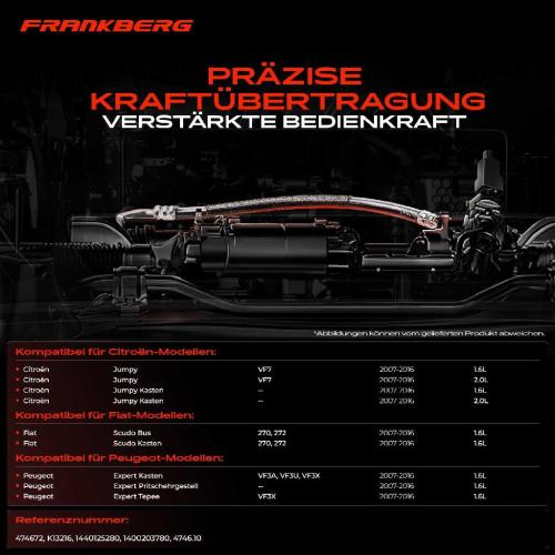 1x Seilzug Feststellbremse Hinterachse beidseitig für Citroën Jumpy VF7 Fiat Scudo Peugeot Expert Bild 1x Seilzug Feststellbremse Hinterachse beidseitig für Citroën Jumpy VF7 Fiat Scudo Peugeot Expert