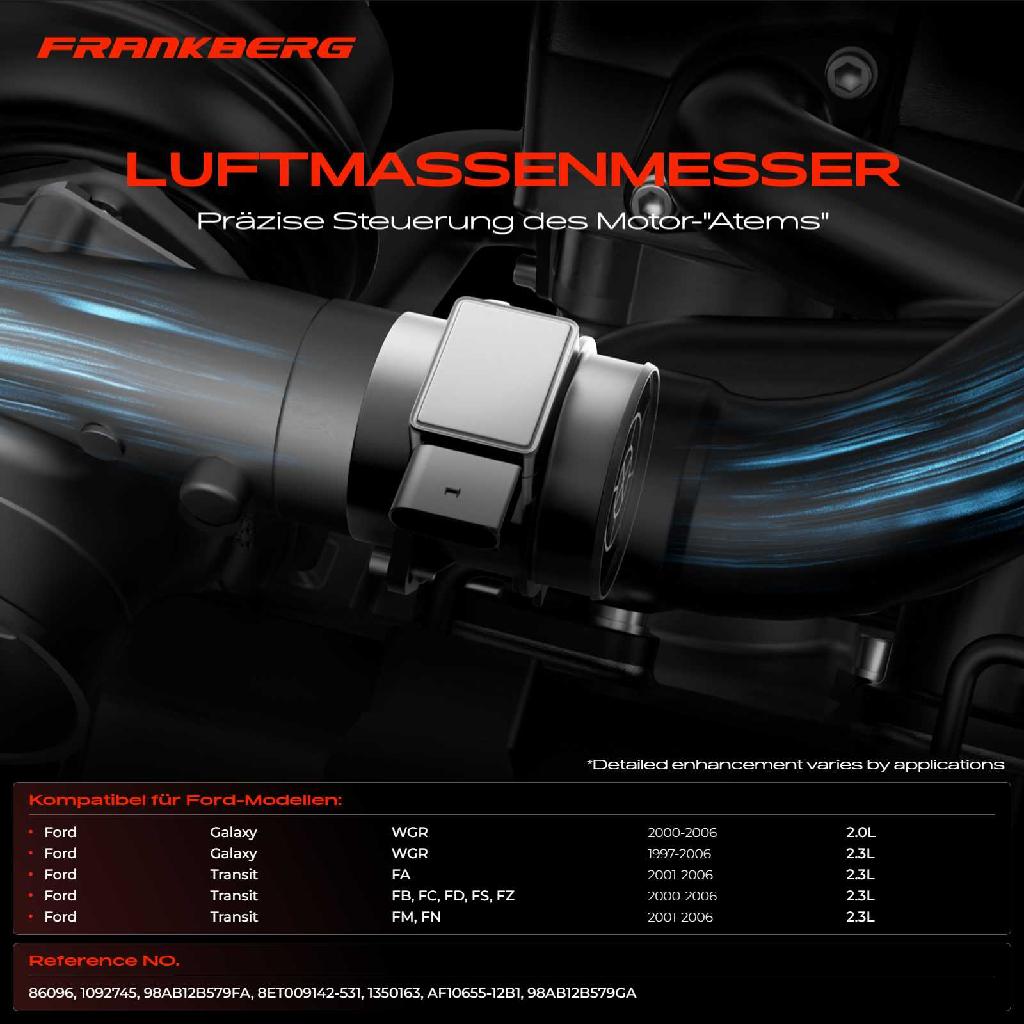 1x Luftmassenmesser für Ford Galaxy WGR Transit FA FB FC FD FS FZ FM FN 2.0L 2.3L 1997-2006