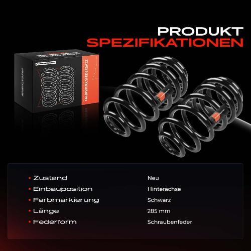Frankberg 2x Fahrwerksfeder Hinterachse für Opel Astra J Caravan J P10 2010-2015 Bild Frankberg 2x Fahrwerksfeder Hinterachse für Opel Astra J Caravan J P10 2010-2015