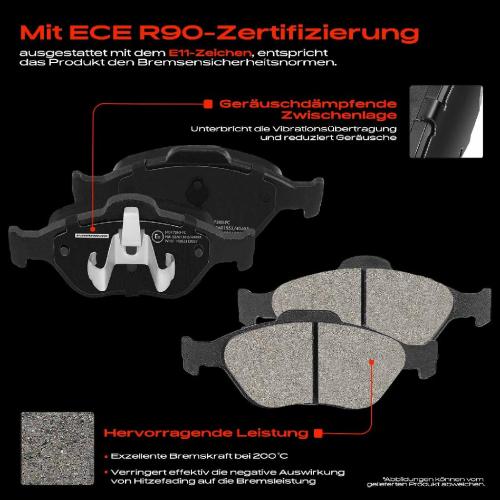 Frankberg 4x Bremsbeläge Vorderachse für Ford Fiesta IV Kasten V Van Fusion KA Puma Street Mazda 121 III 2 Bild Frankberg 4x Bremsbeläge Vorderachse für Ford Fiesta IV Kasten V Van Fusion KA Puma Street Mazda 121 III 2