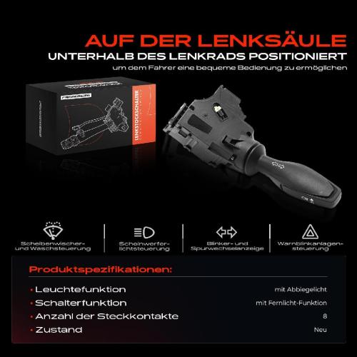 1x Kombischalter Lenkstockschalter für Ford Fiesta VI Stufenheck B-Max Van Bild 1x Kombischalter Lenkstockschalter für Ford Fiesta VI Stufenheck B-Max Van