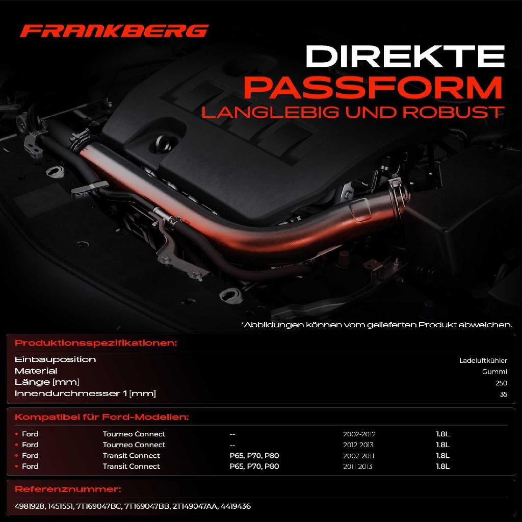 1x Kühlerschlauch Turboschlauch für Ford Tourneo Connect Transit Connect P65 P70 P80 1.8L 2002-2013