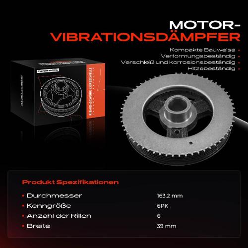 1x Riemenscheibe Kurbelwelle für Mazda 3 6 Hatchback Stufenheck Stufenheck CX-7 Bild 1x Riemenscheibe Kurbelwelle für Mazda 3 6 Hatchback Stufenheck Stufenheck CX-7