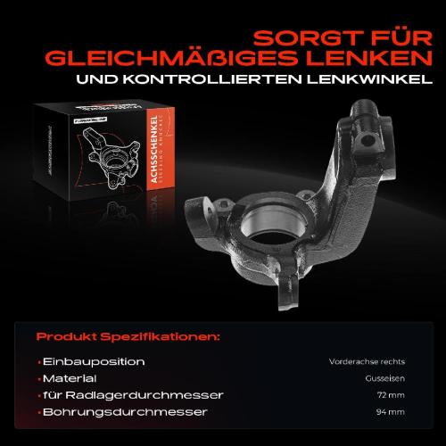 Frankberg 1x Achsschenkel Radaufhängung Vorderachse Rechts für VW Audi A1 Seat Ibiza III Skoda Roomster Fabia I Bild Frankberg 1x Achsschenkel Radaufhängung Vorderachse Rechts für VW Audi A1 Seat Ibiza III Skoda Roomster Fabia I