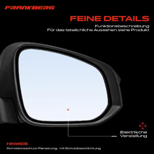 Frankberg 1x Außenspiegel Rechts für Toyota Hilux VII Pick-up N1 N2 N3 2.5L 3.0L 2005-2015 Bild Frankberg 1x Außenspiegel Rechts für Toyota Hilux VII Pick-up N1 N2 N3 2.5L 3.0L 2005-2015