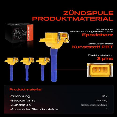 Frankberg 4x Zündmodul Zündspule für VW Bora Variant Golf IV Passat Sharan Audi A3 A4 Avant A6 A8 Allroad TT Roadster Bild Frankberg 4x Zündmodul Zündspule für VW Bora Variant Golf IV Passat Sharan Audi A3 A4 Avant A6 A8 Allroad TT Roadster
