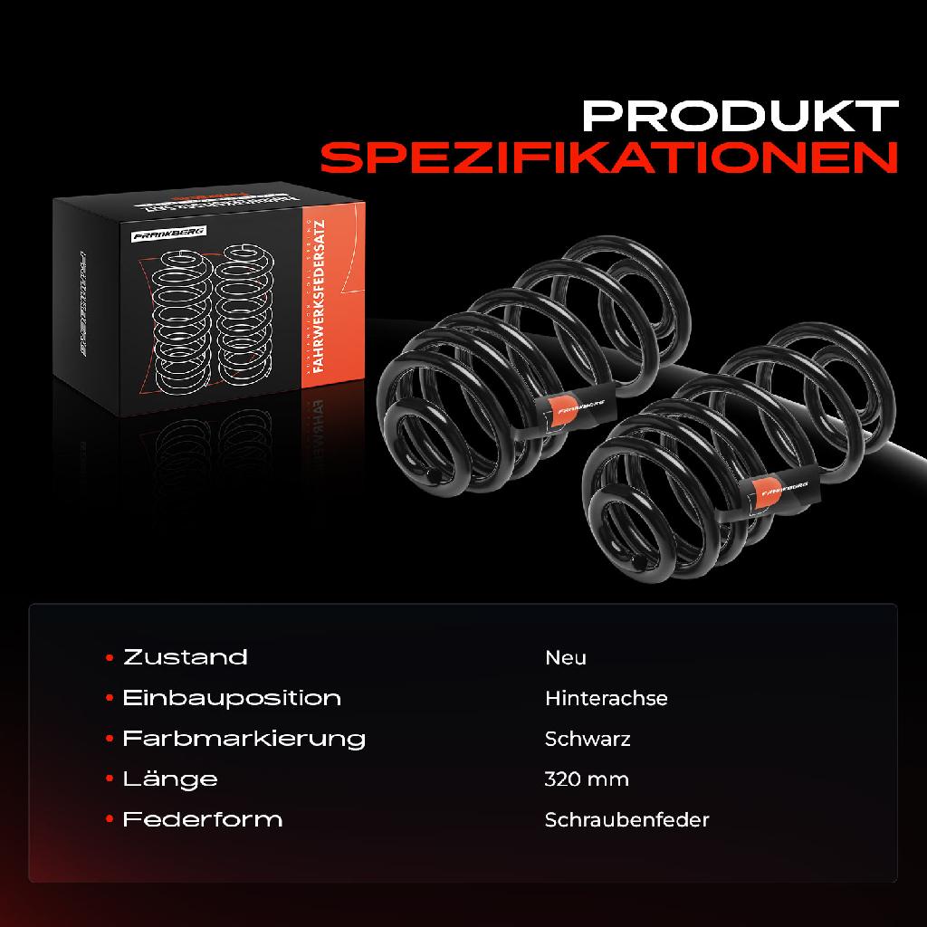 2x Fahrwerksfeder Hinterachse für Opel Zafira Tourer C Vauxhall MK III 1.4L