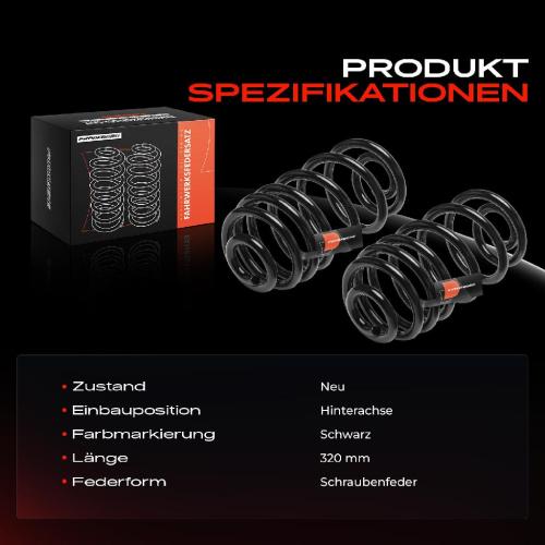 2x Fahrwerksfeder Hinterachse für Opel Zafira Tourer C Vauxhall MK III 1.4L Bild 2x Fahrwerksfeder Hinterachse für Opel Zafira Tourer C Vauxhall MK III 1.4L