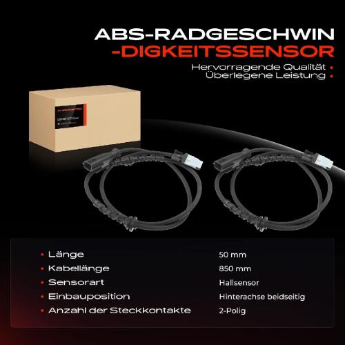 2x ABS Sensor Hinten für Renault Fluence Grand Scénic III Megane CC Combi Van Coupe Bild 2x ABS Sensor Hinten für Renault Fluence Grand Scénic III Megane CC Combi Van Coupe