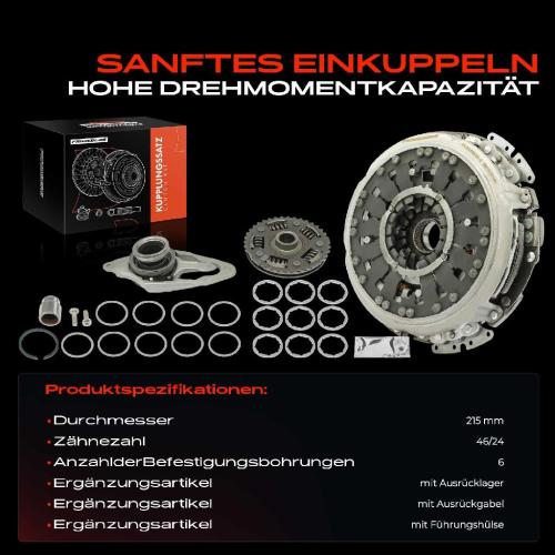 Frankberg 1x Kupplungssatz für VW Golf Plus Van V Variant VI Polo Caddy III MPV Kasten/MPV Jetta Touran Audi Seat Skoda Bild Frankberg 1x Kupplungssatz für VW Golf Plus Van V Variant VI Polo Caddy III MPV Kasten/MPV Jetta Touran Audi Seat Skoda