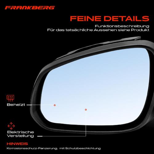 Frankberg 1x Außenspiegel Links für Opel Karl C16 Chevrolet Spark M400 1.0L 1.4L Bj ab 2015 Bild Frankberg 1x Außenspiegel Links für Opel Karl C16 Chevrolet Spark M400 1.0L 1.4L Bj ab 2015