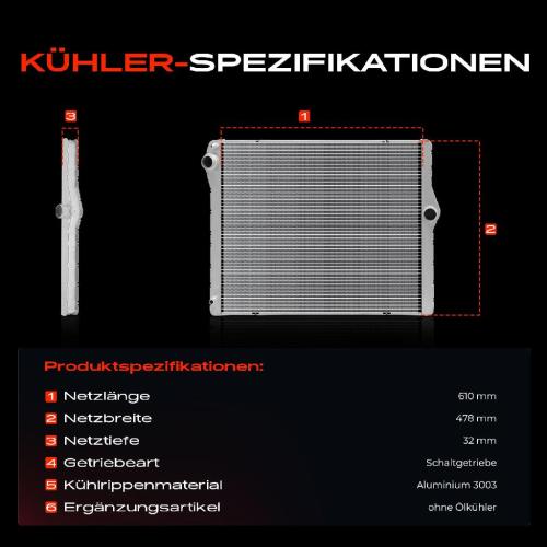 1x Kühler Wasserkühler Motorkühler für BMW 5er F10 F11 7er F01 F02 F03 F04 Bild 1x Kühler Wasserkühler Motorkühler für BMW 5er F10 F11 7er F01 F02 F03 F04