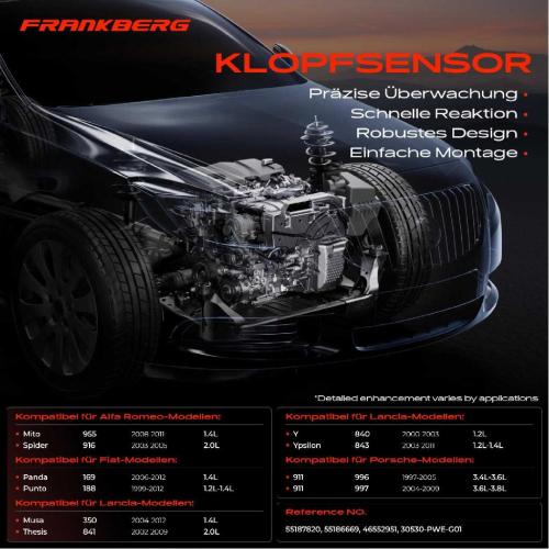 Frankberg 1x Klopfsensor Klopfgeber für Opel Astra G H Corsa B C D Fiat Porsche 911 1996-2014 1.2L 1.4L 2.0L Bild Frankberg 1x Klopfsensor Klopfgeber für Opel Astra G H Corsa B C D Fiat Porsche 911 1996-2014 1.2L 1.4L 2.0L