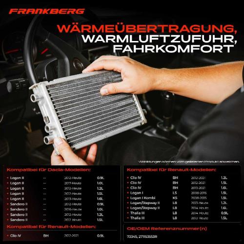 1x Wärmetauscher Innenraumheizung für Dacia Logan II Sandero II Renault Clio IV Bild 1x Wärmetauscher Innenraumheizung für Dacia Logan II Sandero II Renault Clio IV
