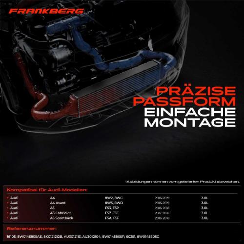 1x Ladeluftkühler Turbokühler für Audi A4 8W2 8WC A5 S4 S5 quattro 3.0L Bj ab 2016 Bild 1x Ladeluftkühler Turbokühler für Audi A4 8W2 8WC A5 S4 S5 quattro 3.0L Bj ab 2016