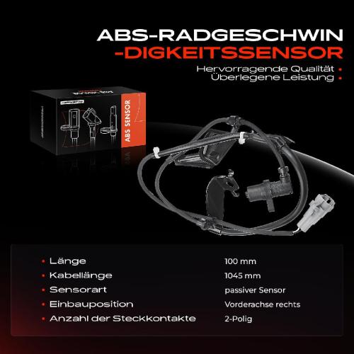 Frankberg 1x ABS Sensor Vorderachse rechts für Toyota RAV 4 II A2 1.8L 2.0L 2000-2005 Bild Frankberg 1x ABS Sensor Vorderachse rechts für Toyota RAV 4 II A2 1.8L 2.0L 2000-2005