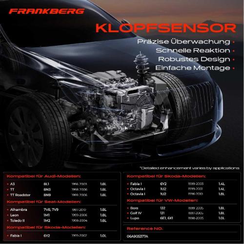 1x Klopfsensor Klopfgeber für VW Golf IV Audi A3 8L1 TT Seat Leon Skoda Fabia I 1.0L 1.4L 1.8L Bild 1x Klopfsensor Klopfgeber für VW Golf IV Audi A3 8L1 TT Seat Leon Skoda Fabia I 1.0L 1.4L 1.8L