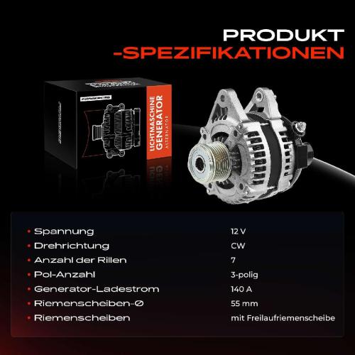 1x Lichtmaschine Generator für Suzuki Grand Vitara II JT TD TE 1.9 DDiS F9QB Bild 1x Lichtmaschine Generator für Suzuki Grand Vitara II JT TD TE 1.9 DDiS F9QB