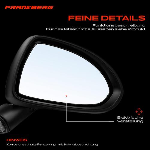 Frankberg 1x Außenspiegel Rechts für Opel Corsa D E E S07 X15 1.4L 1.6L 1.7L Bj ab 2006 Bild Frankberg 1x Außenspiegel Rechts für Opel Corsa D E E S07 X15 1.4L 1.6L 1.7L Bj ab 2006
