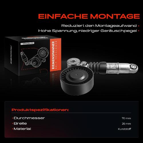 1x Spannrolle Riemenspanner für Mercedes-Benz 906 Sprinter 3-T 5-T Bild 1x Spannrolle Riemenspanner für Mercedes-Benz 906 Sprinter 3-T 5-T