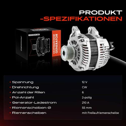 1x Lichtmaschine Generator für Dacia Sandero II Renault Megane II-IV Mercedes Bild 1x Lichtmaschine Generator für Dacia Sandero II Renault Megane II-IV Mercedes