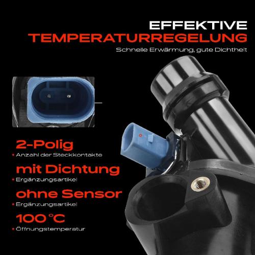 1x Thermostat Kühlmittel für VW Passat 3B Audi A4 Avant 8E B6 A6 C5 1.8L-3.1L Bild 1x Thermostat Kühlmittel für VW Passat 3B Audi A4 Avant 8E B6 A6 C5 1.8L-3.1L