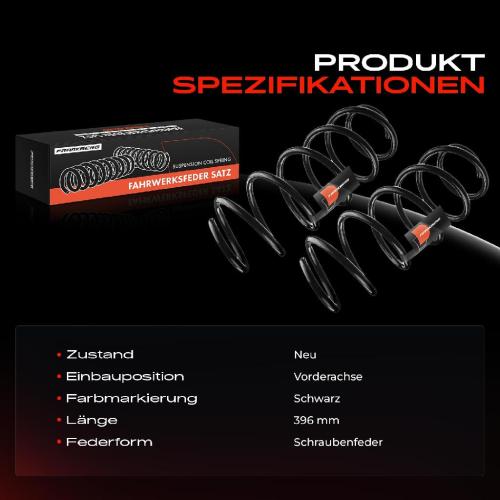 Frankberg 2x Fahrwerksfeder Vorderachse für Peugeot 207 WA WC 207 CC WD 207 SW WK 1.4L 1.6L 2006-2015 Bild Frankberg 2x Fahrwerksfeder Vorderachse für Peugeot 207 WA WC 207 CC WD 207 SW WK 1.4L 1.6L 2006-2015