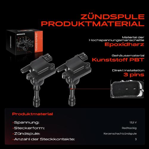 2x Zündmodul Zündspule für Mitsubishi Colt V Lancer VII Station Wagon Space Star Großraumlimousine Bild 2x Zündmodul Zündspule für Mitsubishi Colt V Lancer VII Station Wagon Space Star Großraumlimousine