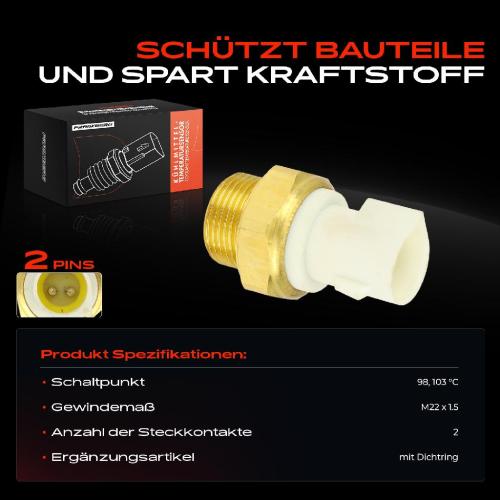 1x Thermoschalter Temperaturschalter Kühlerlüfter für Ford Escort IV Fiesta Kasten Focus Stufenheck Bild 1x Thermoschalter Temperaturschalter Kühlerlüfter für Ford Escort IV Fiesta Kasten Focus Stufenheck