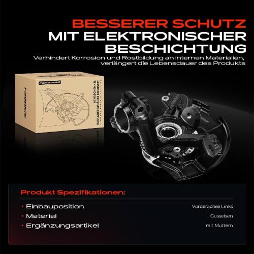 1x Achsschenkel Radlagergehäuse Komplett Vorderachse Links für VW Golf IV Audi A3 Skoda Octavia I Seat Bild 1x Achsschenkel Radlagergehäuse Komplett Vorderachse Links für VW Golf IV Audi A3 Skoda Octavia I Seat
