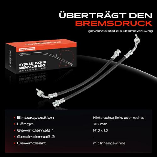 Frankberg 2x Bremsschlauch Bremsschläuche Hinterachse Links oder Rechts für Hyundai Kona OS OSE OSI Bild Frankberg 2x Bremsschlauch Bremsschläuche Hinterachse Links oder Rechts für Hyundai Kona OS OSE OSI