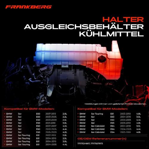 1x Halter Ausgleichsbehälter-Kühlmittel für BMW E60 E61 E63 64 65 Bild 1x Halter Ausgleichsbehälter-Kühlmittel für BMW E60 E61 E63 64 65