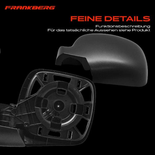 Frankberg 1x Außenspiegel Links für Renault Kangoo KW0/1 FW0/1 1.5L 1.6L Bj ab 2008 Bild Frankberg 1x Außenspiegel Links für Renault Kangoo KW0/1 FW0/1 1.5L 1.6L Bj ab 2008