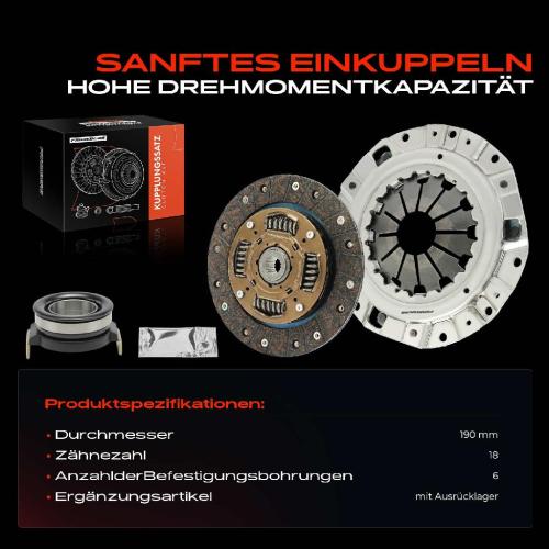1x Kupplungssatz für Opel Agila (B) H08 Suzuki Splash EX 1.2L 2002-2023 Bild 1x Kupplungssatz für Opel Agila (B) H08 Suzuki Splash EX 1.2L 2002-2023