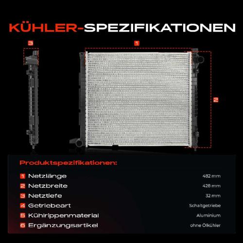 1x Kühler Wasserkühler Motorkühler für Land Rover Freelander L314 2.0L Bild 1x Kühler Wasserkühler Motorkühler für Land Rover Freelander L314 2.0L