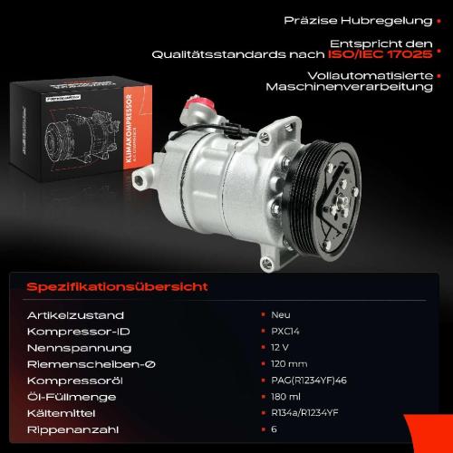 1x Klimakompressor für Volvo S60 134 S90 234 V40 V60 V90 XC60 XC90 Bild 1x Klimakompressor für Volvo S60 134 S90 234 V40 V60 V90 XC60 XC90