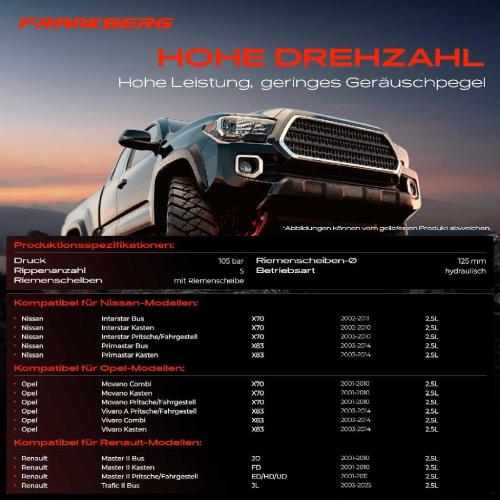 1x Servopumpe hydraulisch für Nissan Interstar Primastar Opel Movano Vivaro 2.5L Bild 1x Servopumpe hydraulisch für Nissan Interstar Primastar Opel Movano Vivaro 2.5L