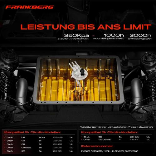 1x Kraftstoffpumpe für Citroën C3 I FC FN C3 II SC C3 Picasso SH DS3 SA DS3 Cabriolet 1.6L 1.4L 2009-2016 Bild 1x Kraftstoffpumpe für Citroën C3 I FC FN C3 II SC C3 Picasso SH DS3 SA DS3 Cabriolet 1.6L 1.4L 2009-2016